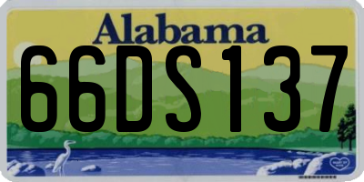 AL license plate 66DS137