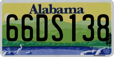 AL license plate 66DS138