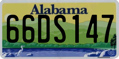 AL license plate 66DS147