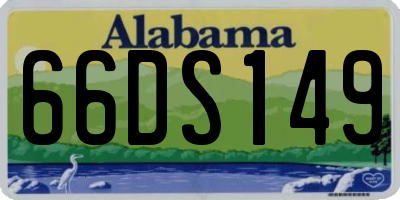 AL license plate 66DS149