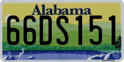AL license plate 66DS151