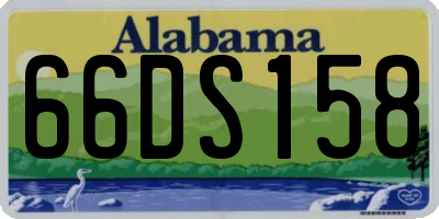 AL license plate 66DS158