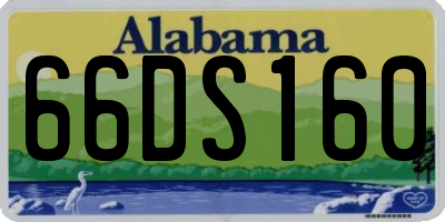 AL license plate 66DS160
