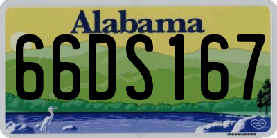 AL license plate 66DS167