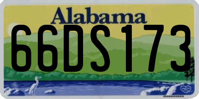 AL license plate 66DS173