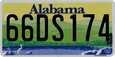 AL license plate 66DS174
