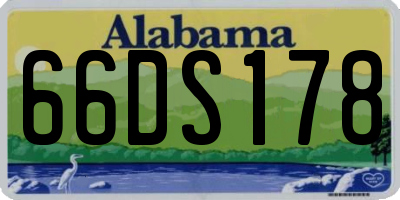 AL license plate 66DS178