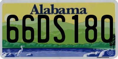 AL license plate 66DS180