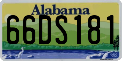 AL license plate 66DS181