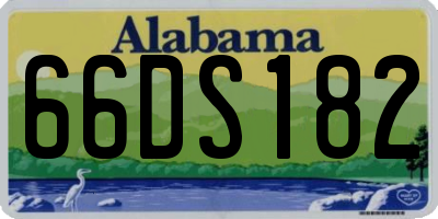 AL license plate 66DS182