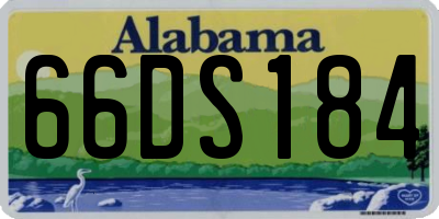AL license plate 66DS184
