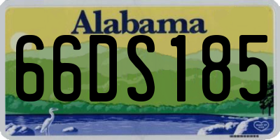 AL license plate 66DS185