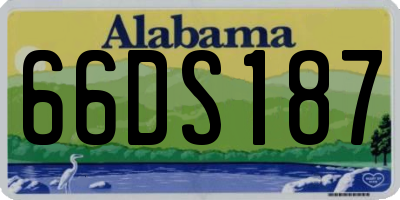 AL license plate 66DS187