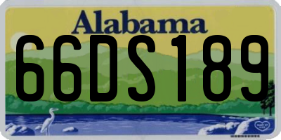 AL license plate 66DS189