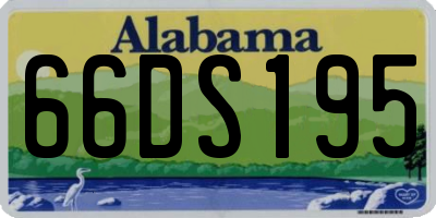 AL license plate 66DS195