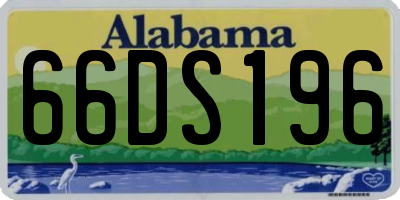 AL license plate 66DS196