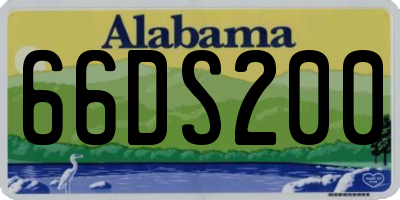 AL license plate 66DS200