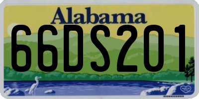 AL license plate 66DS201