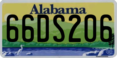 AL license plate 66DS206