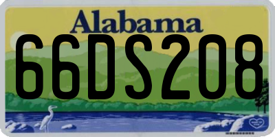 AL license plate 66DS208