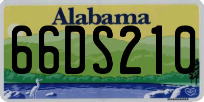 AL license plate 66DS210