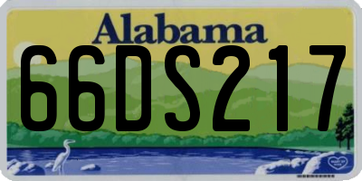 AL license plate 66DS217