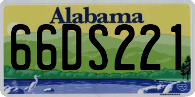 AL license plate 66DS221