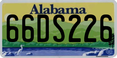 AL license plate 66DS226