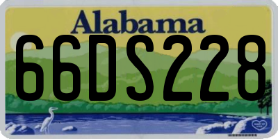 AL license plate 66DS228