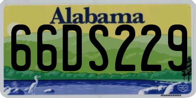 AL license plate 66DS229