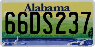 AL license plate 66DS237