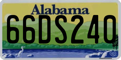 AL license plate 66DS240