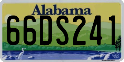 AL license plate 66DS241