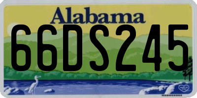 AL license plate 66DS245