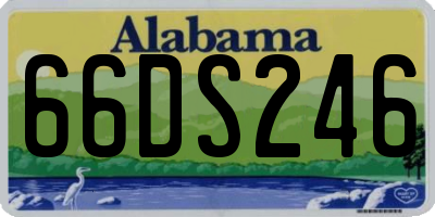 AL license plate 66DS246