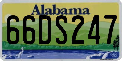 AL license plate 66DS247