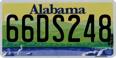 AL license plate 66DS248