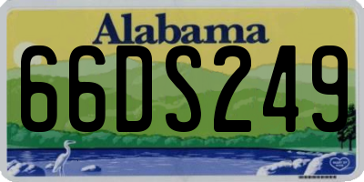AL license plate 66DS249