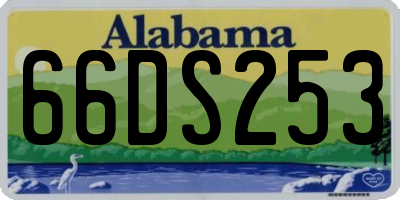 AL license plate 66DS253