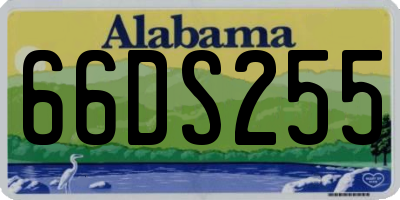 AL license plate 66DS255