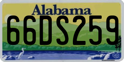 AL license plate 66DS259