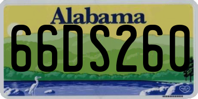 AL license plate 66DS260