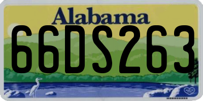 AL license plate 66DS263