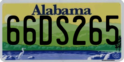 AL license plate 66DS265