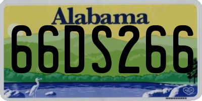 AL license plate 66DS266