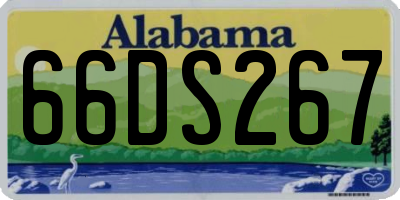 AL license plate 66DS267