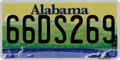 AL license plate 66DS269