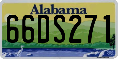 AL license plate 66DS271
