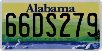 AL license plate 66DS279