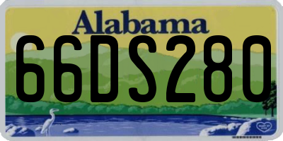 AL license plate 66DS280